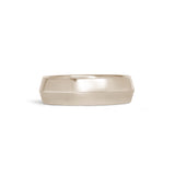 Front view of Knife Edge Band 6mm in 14k White Gold