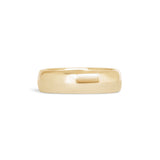 Front view of Thick Dome Band 6mm in 18k Yellow Gold