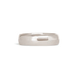 Front view of Thick Dome Band 6mm in Platinum