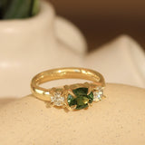 Lifestyle side view of Sutton 3 Ring Oval Sapphire 1.63ct by Goldpoint