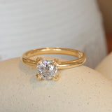Calyer Ring Old Mine Natural Diamond 1.28ct