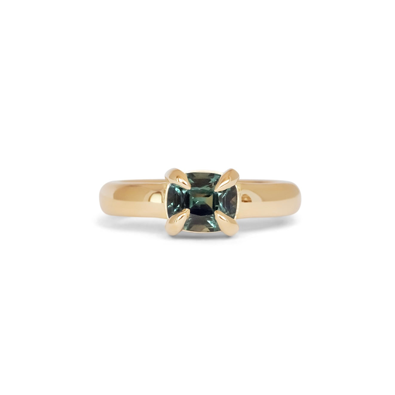 Front view of Sutton Ring Cushion Cut Sapphire 2.03ct by Goldpoint