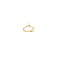 Front view of Amorphous Charm / Oval Sideways by Goldpoint Jewelry