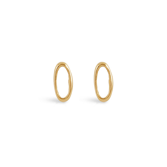 Amorphous Earring / Oval Longways by Goldpoint