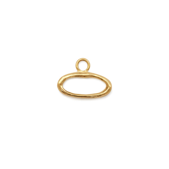 Amorphous Charm / Oval Sideways - Goldpoint Studio - Greenpoint, Brooklyn - Fine Jewelry