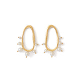 Amorphous Oval / Large earrings front view