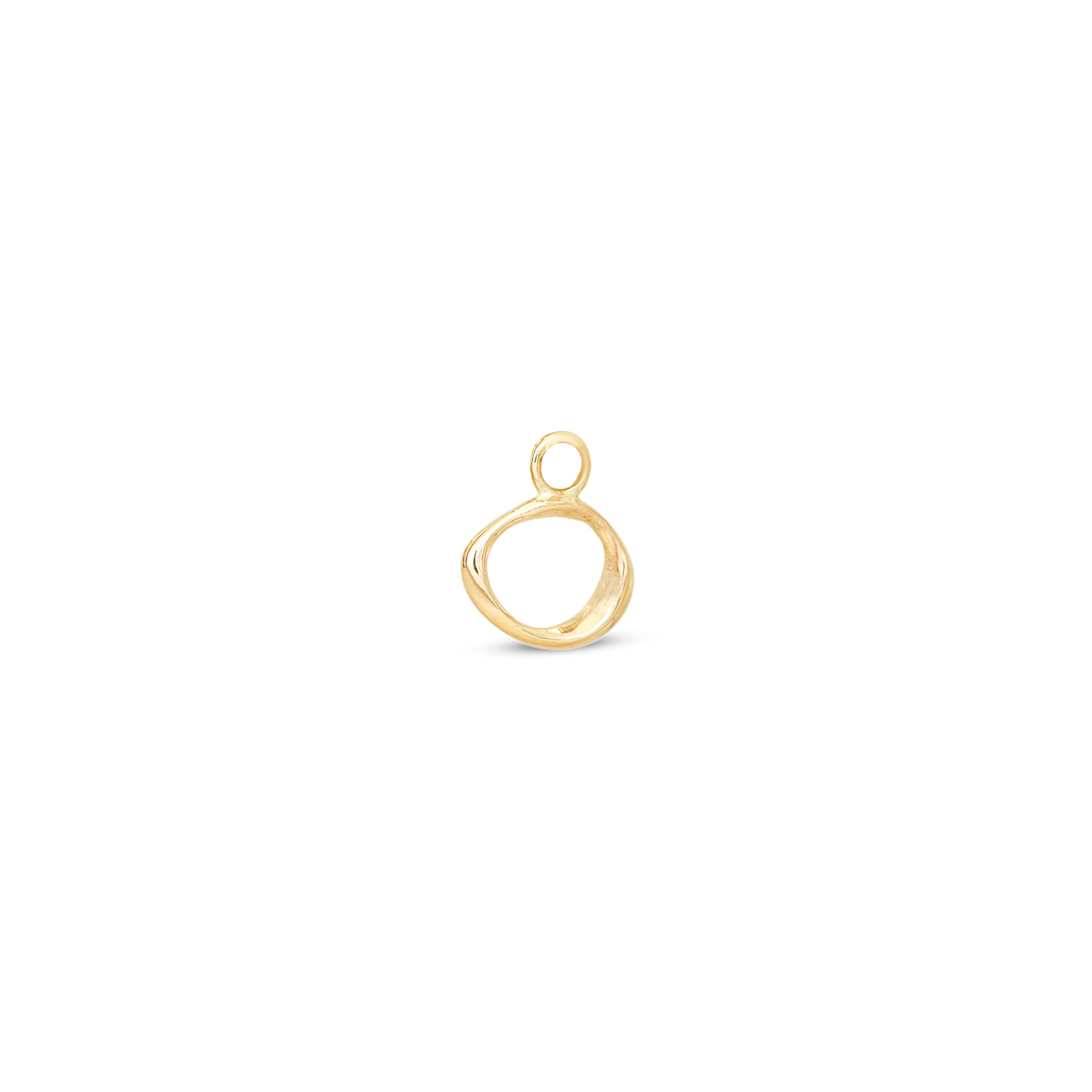 Front view of Amorphous Charm / Small Circle by Goldpoint Jewelry