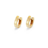 Alternate angled side view of Solid Huggie Hoops by Mon Pilar