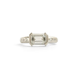 Front view of Ash Ring Emerald Cut Lab Diamond 1.51ct by Goldpoint Jewelry