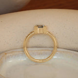 Ash Ring Asscher Cut Sapphire 1.1ct
