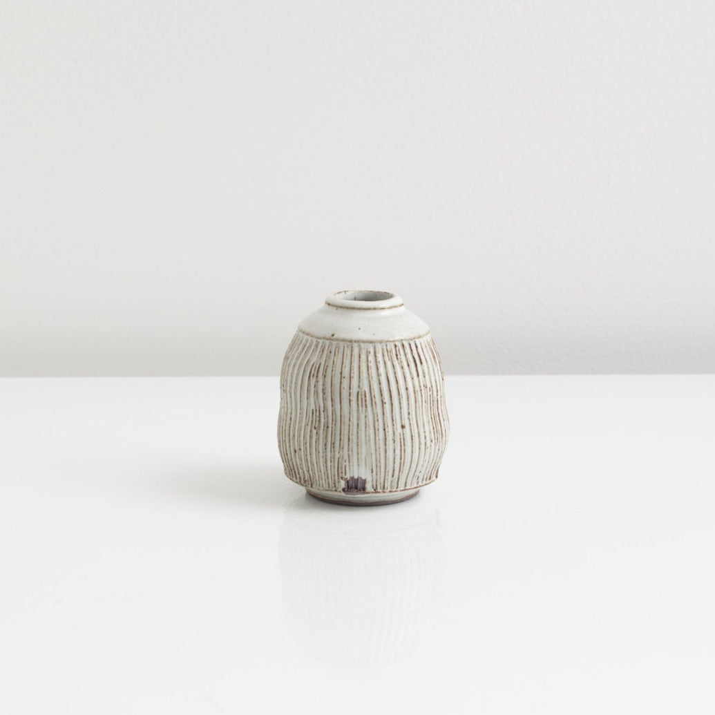 Brown Jar with White Glaze