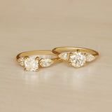 Bosc Ring / Lab Round & Side Pear Diamonds by Goldpoint