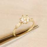 Bosc Ring / Lab Round & Side Pear Diamonds by Goldpoint