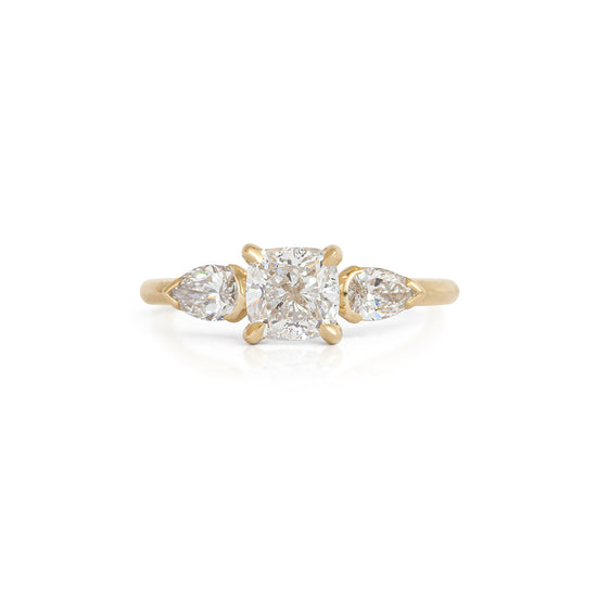 Bosc Ring / Lab Cushion & Side Pear Diamonds