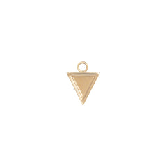 Front view of Step Frame Charm / Triangle by Goldpoint Jewelry