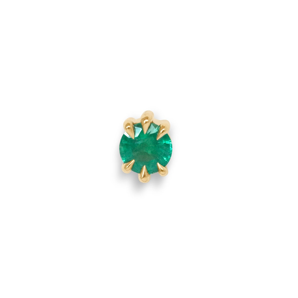 Talon Earring Round Emerald 5mm