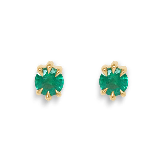 Talon Earring Round Emerald 5mm