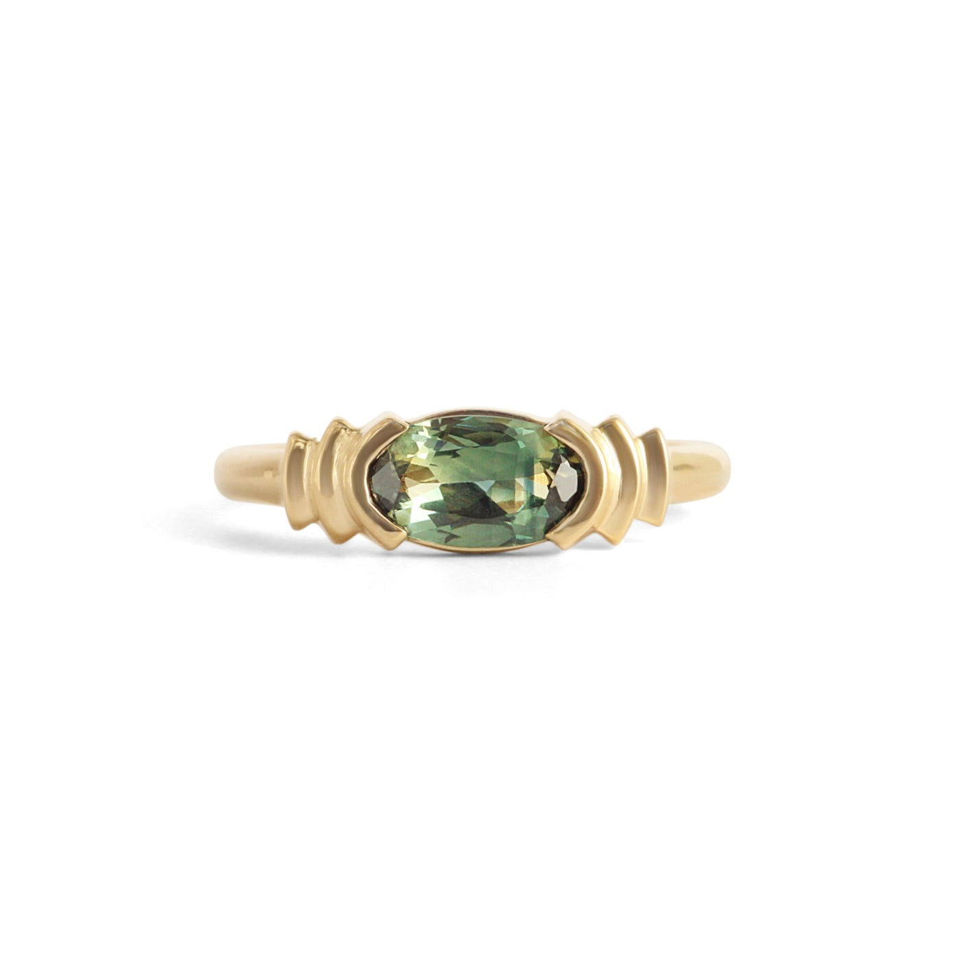 Front view of Kent Ring Oval Sapphire 0.97ct by Goldpoint