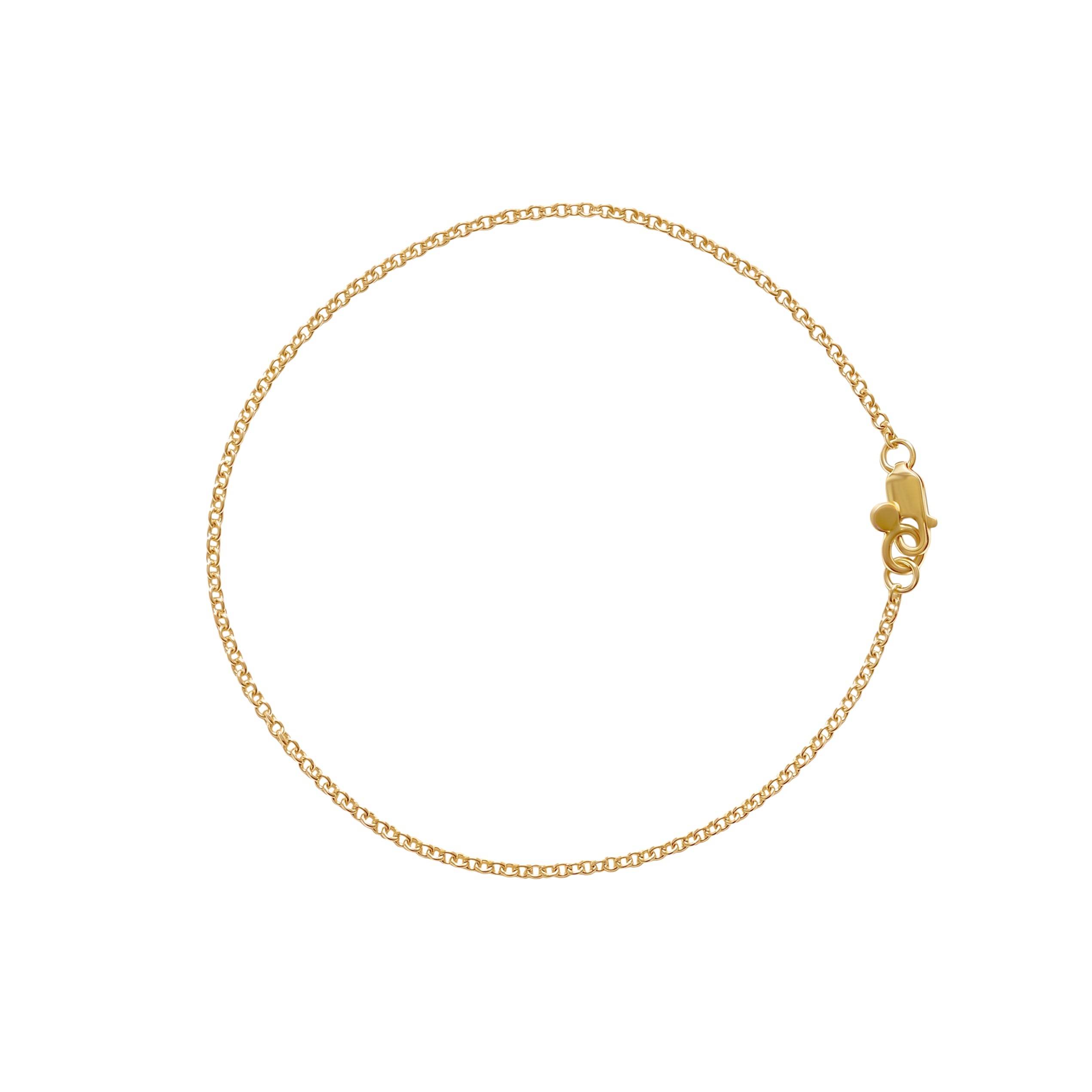Flay lay side view of Curb Chain Bracelet by Goldpoint Jewelry