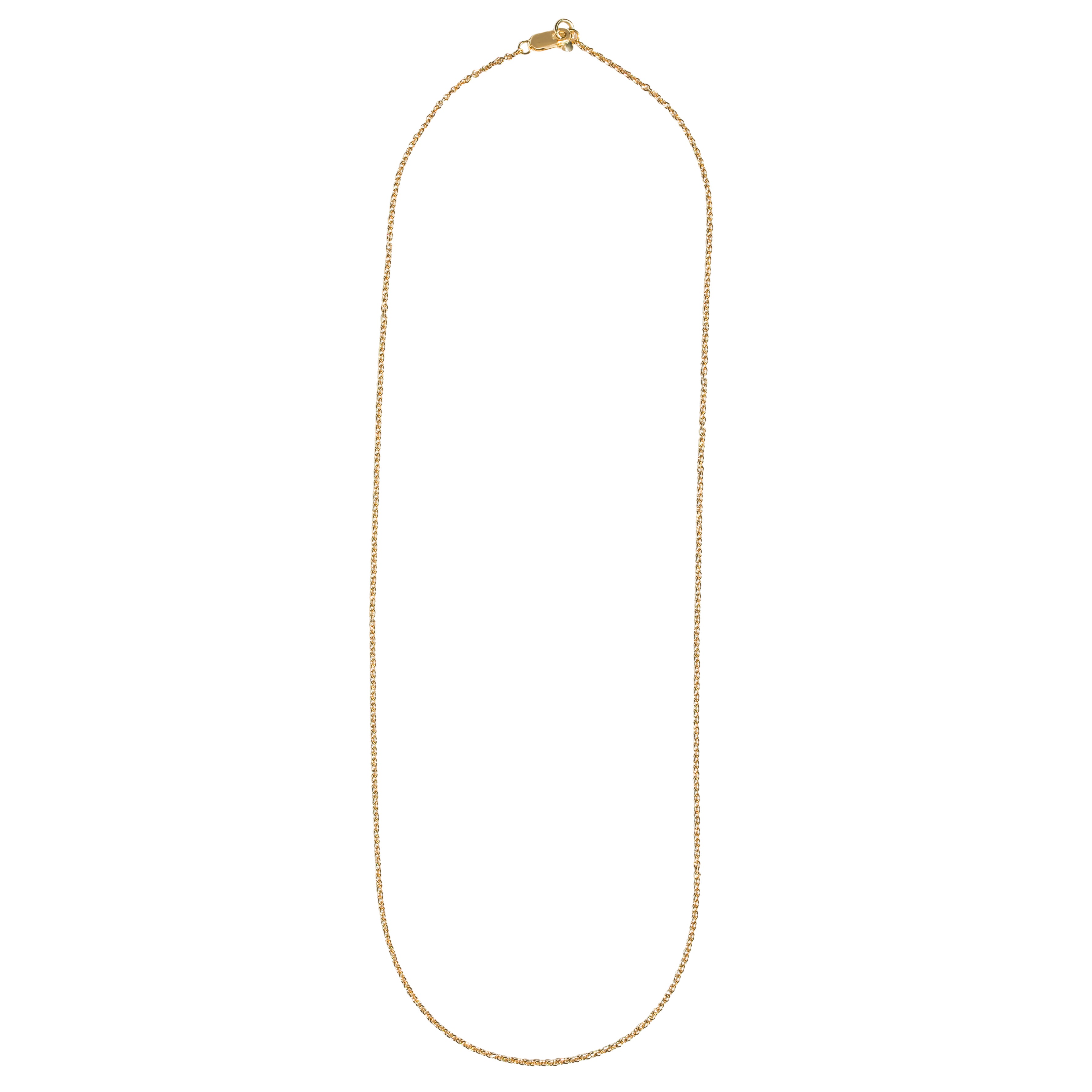 Front view of Cable Chain Necklace by Goldpoint Jewelry