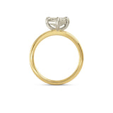 Side profile view of Calyer Ring Asscher Cut Lab Diamond 1.51ct by Goldpoint Jewelry