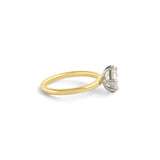 Side view of Calyer Ring Asscher Cut Lab Diamond 1.51ct by Goldpoint Jewelry