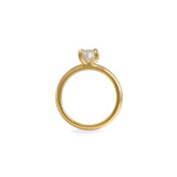 Side profile view of Calyer Ring Oval Lab Diamond 1.56ct by Goldpoint Jewelry
