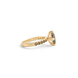 Side view of Calyer Ring Oval Lab Diamond 1.5ct by Goldpoint Jewelry