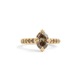 Front view of Calyer Ring Oval Lab Diamond 1.5ct by Goldpoint Jewelry
