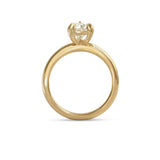 Side profile view of Calyer Ring Pear Lab Diamond 1.5ct by Goldpoint Jewelry