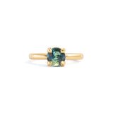 Front view of Calyer Ring Round Sapphire 1.93ct by Goldpoint Jewelry
