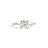 Front view of Calyer Ring Round Lab Diamond 1.53ct by Goldpoint Jewelry