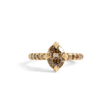Front view of Calyer Ring Oval Lab Diamond 1.5ct by Goldpoint Jewelry