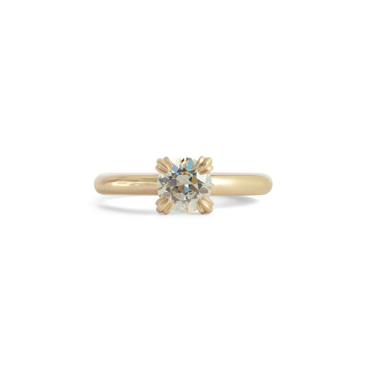 Front view of Calyer Ring Old Euro Natural Diamond 1.03ct by Goldpoint