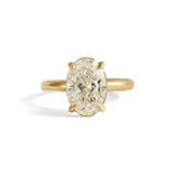 Front view of Noble Ring Oval Lab Diamond 3.01ct by Goldpoint