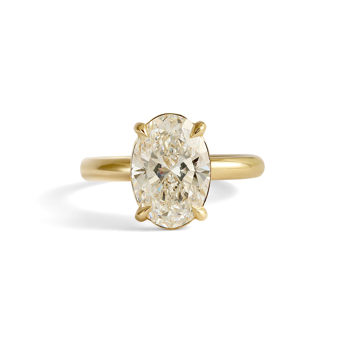 Front view of Noble Ring Oval Lab Diamond 3.01ct by Goldpoint