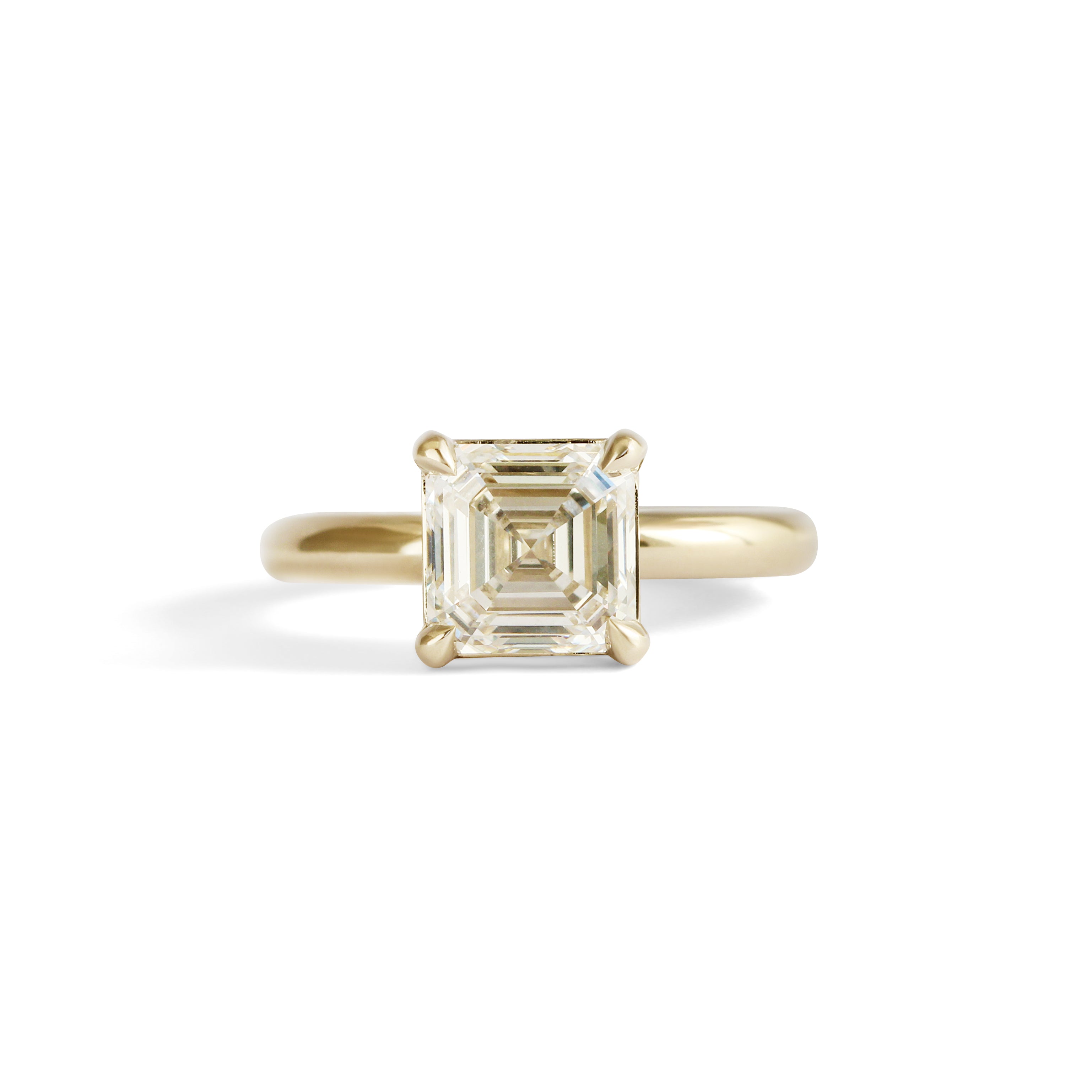 Front view of Noble Ring Asscher Lab Diamond 2.06ct by Goldpoint