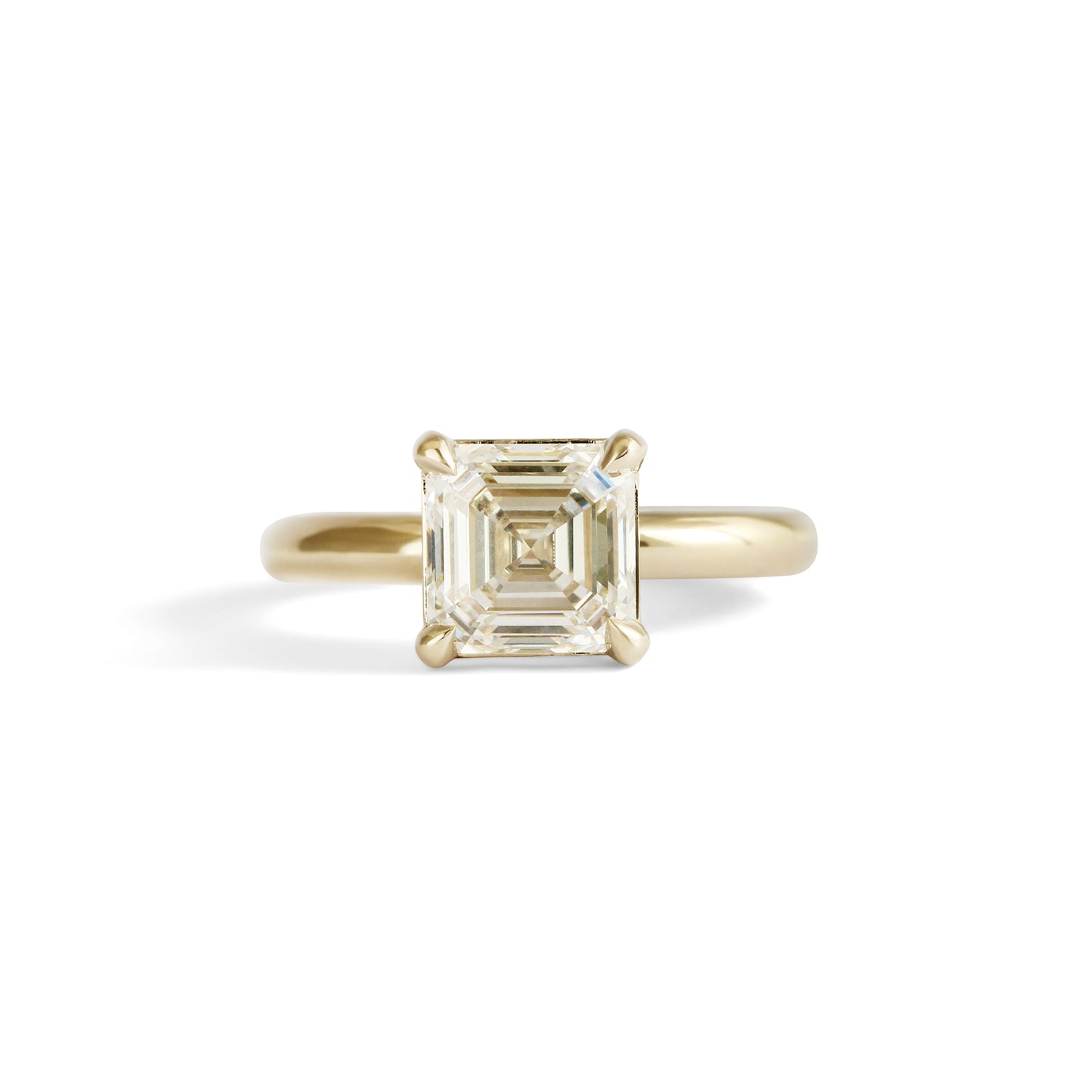 Front view of Noble Ring Asscher Lab Diamond 2.06ct by Goldpoint