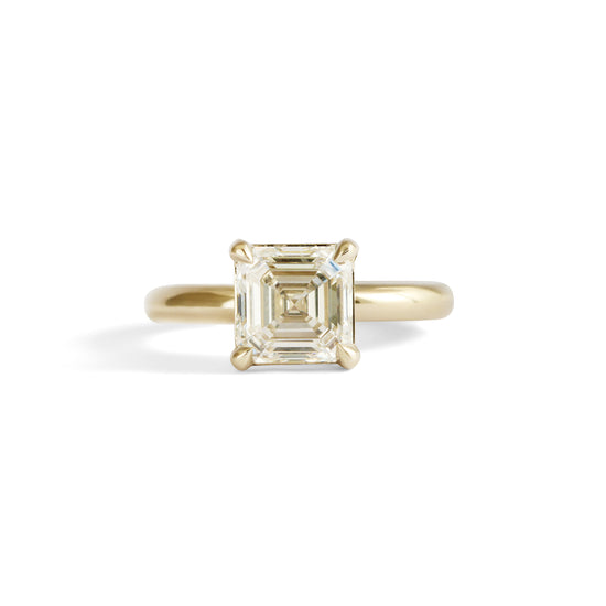 Front view of Noble Ring Asscher Lab Diamond 2.06ct by Goldpoint