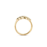 Side profile view of Clay 5 Ring Round Natural Diamond 0.35ct by Goldpoint Jewelry