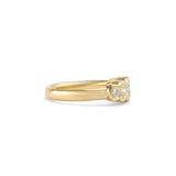 Side view of Clay 5 Ring Round Natural Diamond 0.35ct by Goldpoint Jewelry