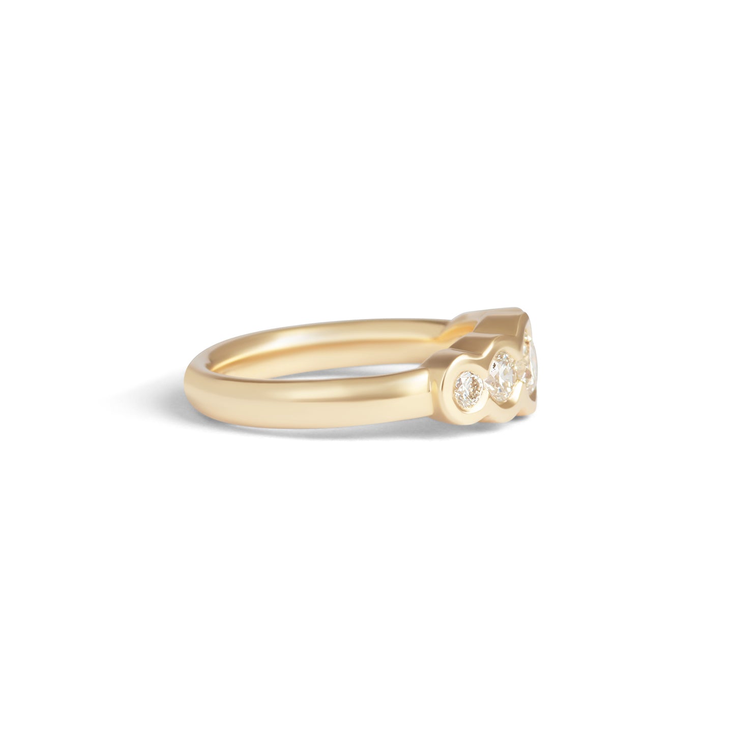 Clay 5 Ring Round Natural Diamond 0.35ct