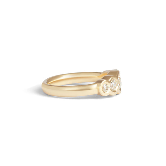 Clay 5 Ring Round Natural Diamond 0.35ct
