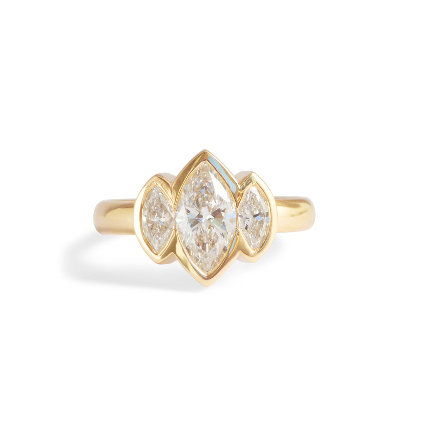 Clay 3 Ring Marquise Lab Grown Diamond 1.02ct