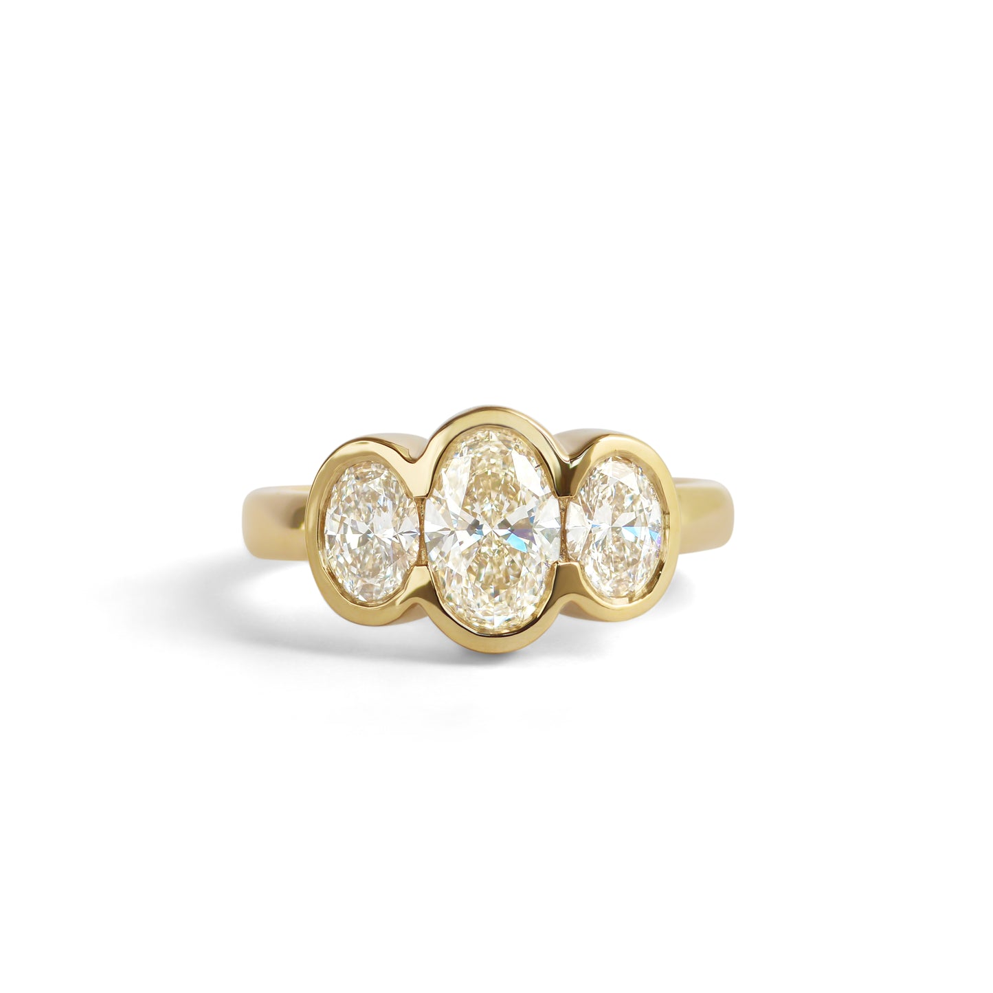Clay 3 Ring Oval Lab Grown Diamond 1.04ct