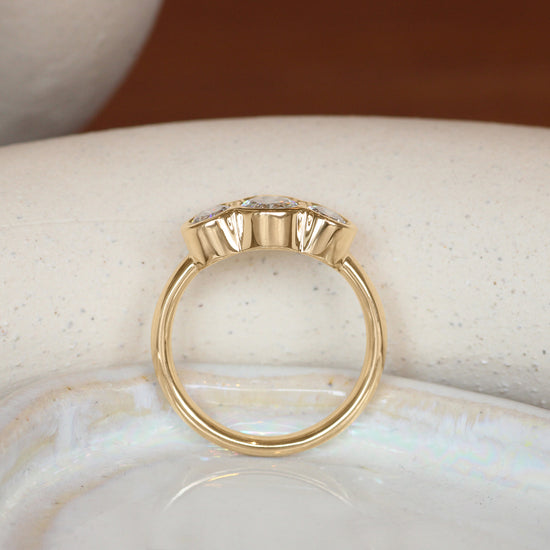 Clay 3 Ring Oval Lab Grown Diamond 1.04ct