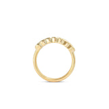 Side profile view of Cloud 7 Band / Round Champagne Diamonds by Goldpoint Jewelry