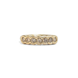 Front view of Cloud 7 Band / Round Champagne Diamonds by Goldpoint Jewelry