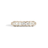Front view of Cloud 7 Band / Round Lab Diamonds / in 14k White Gold by Goldpoint Jewelry