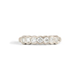Front view of Cloud 7 Band / Round Lab Diamonds / in 18k White Gold by Goldpoint Jewelry